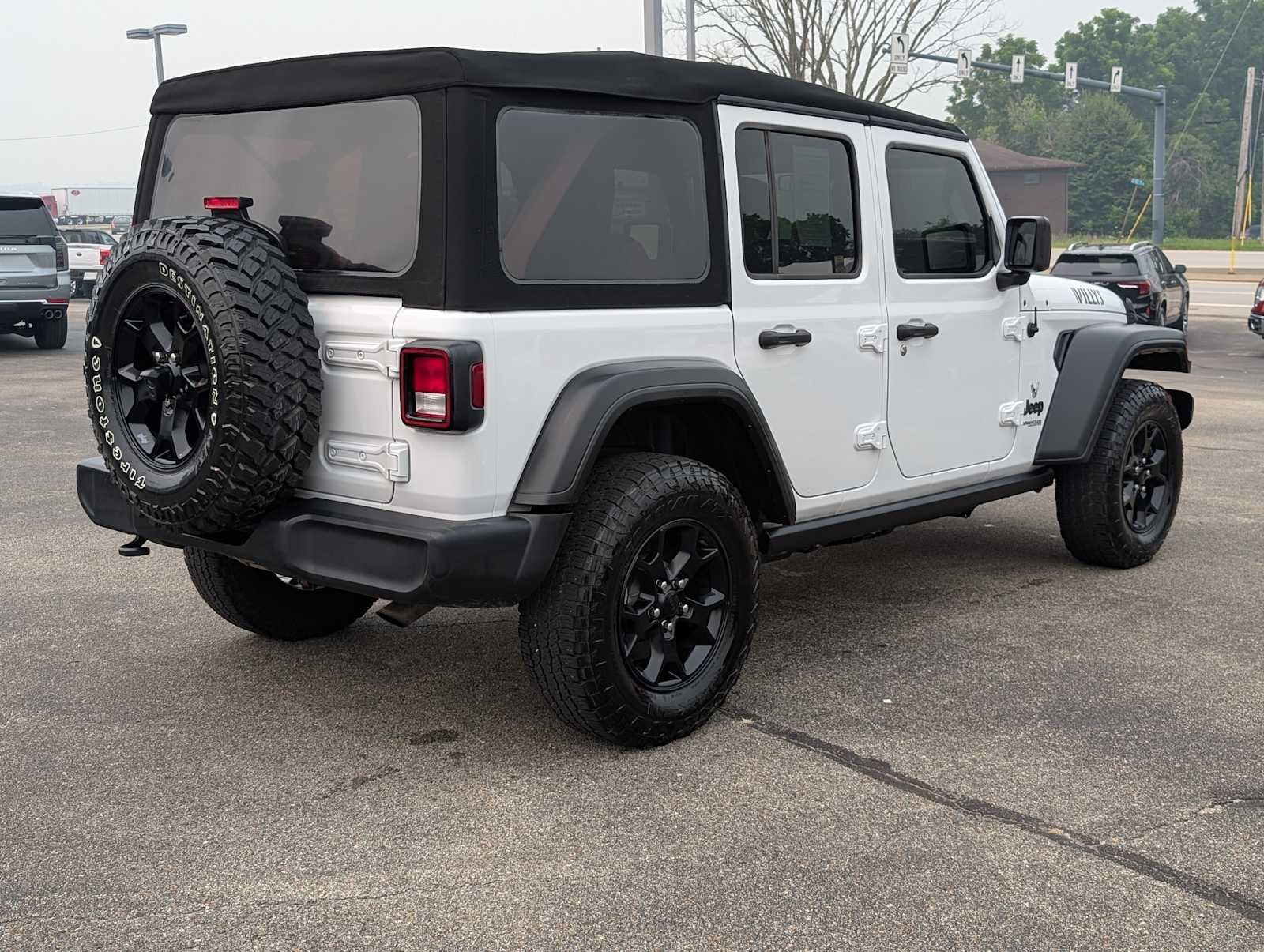 Used 2022 Bright White Clearcoat Jeep Unlimited Willys image 8