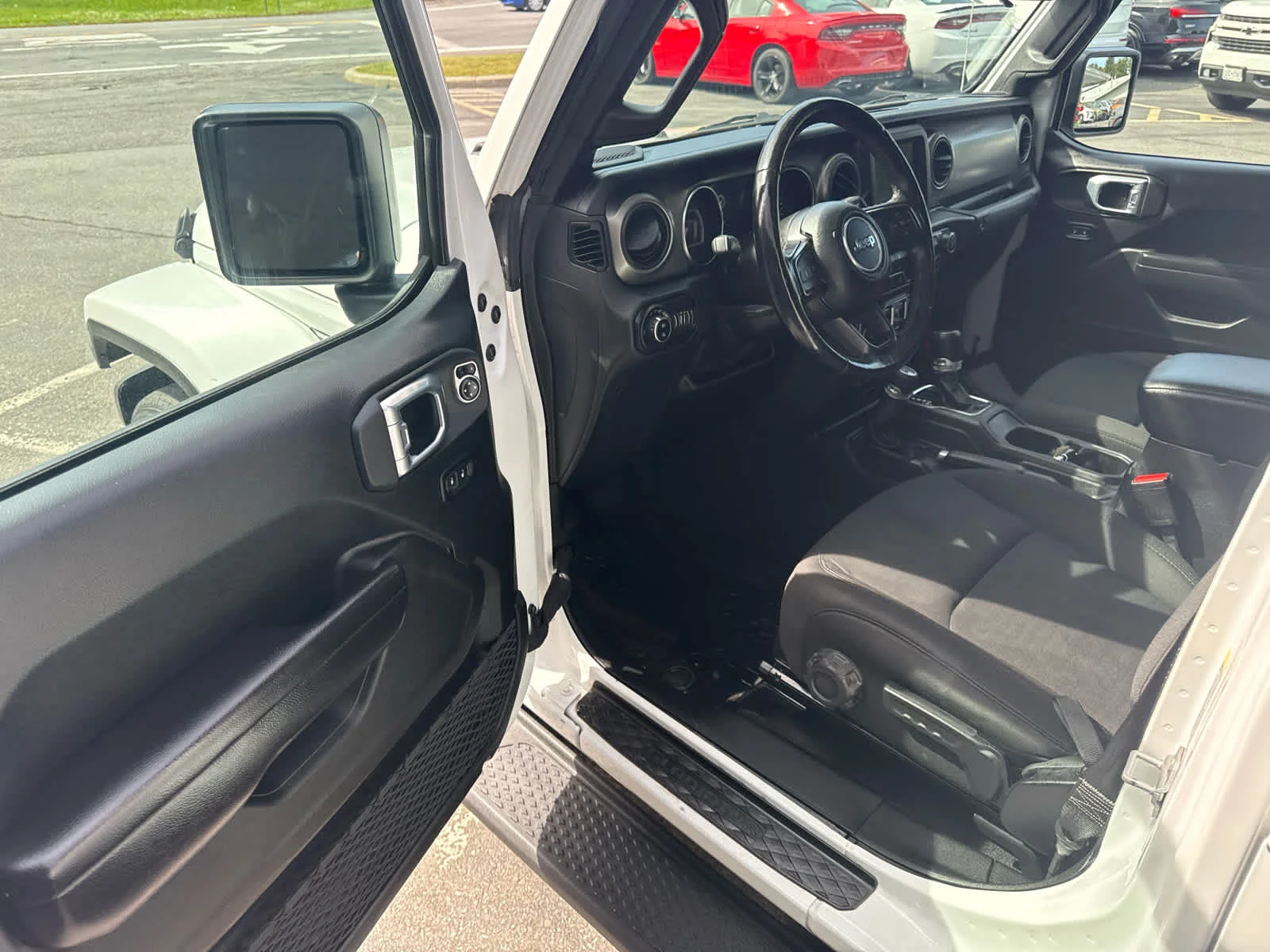 Used 2021 Bright White Clearcoat Jeep Sport S image 13