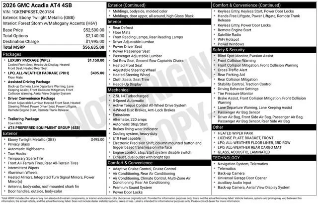 New 2026 Ebony Twilight Metallic GMC AT4 image 35