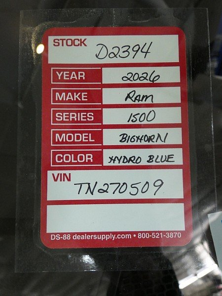 New 2026 Hydro Blue Pearl-Coat Exterior Paint RAM Supercharged DC650 Crew Cab 5