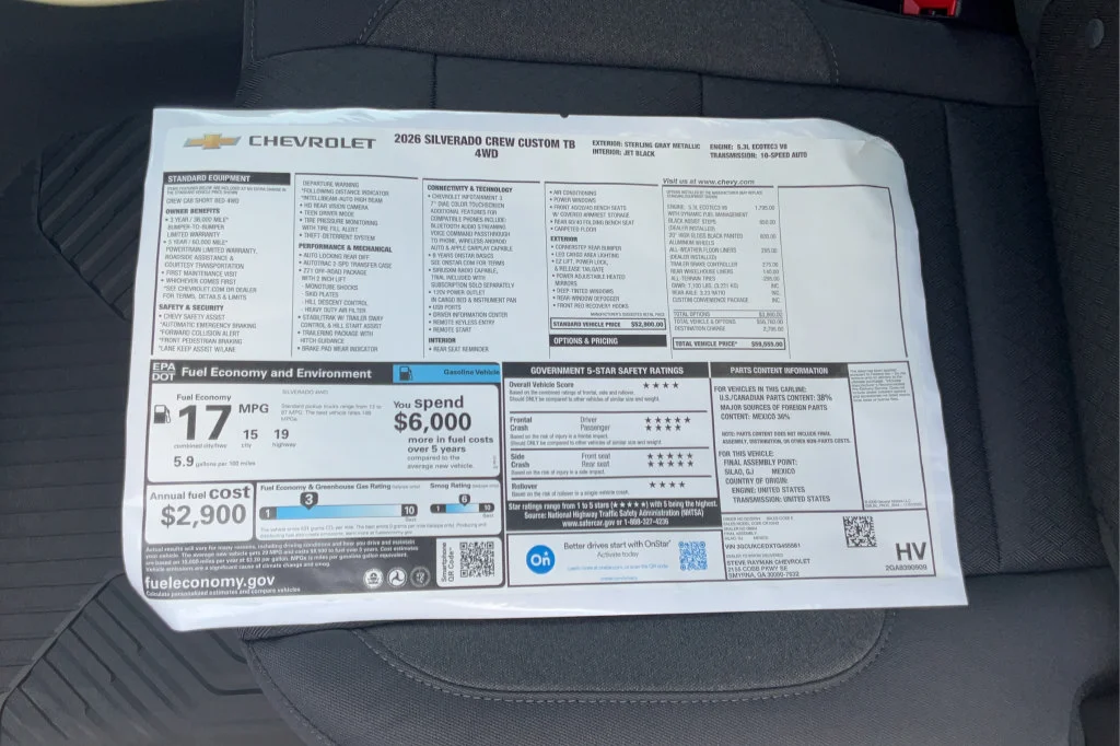 New 2026 Sterling Gray Metallic Chevrolet Custom Trail Boss image 25