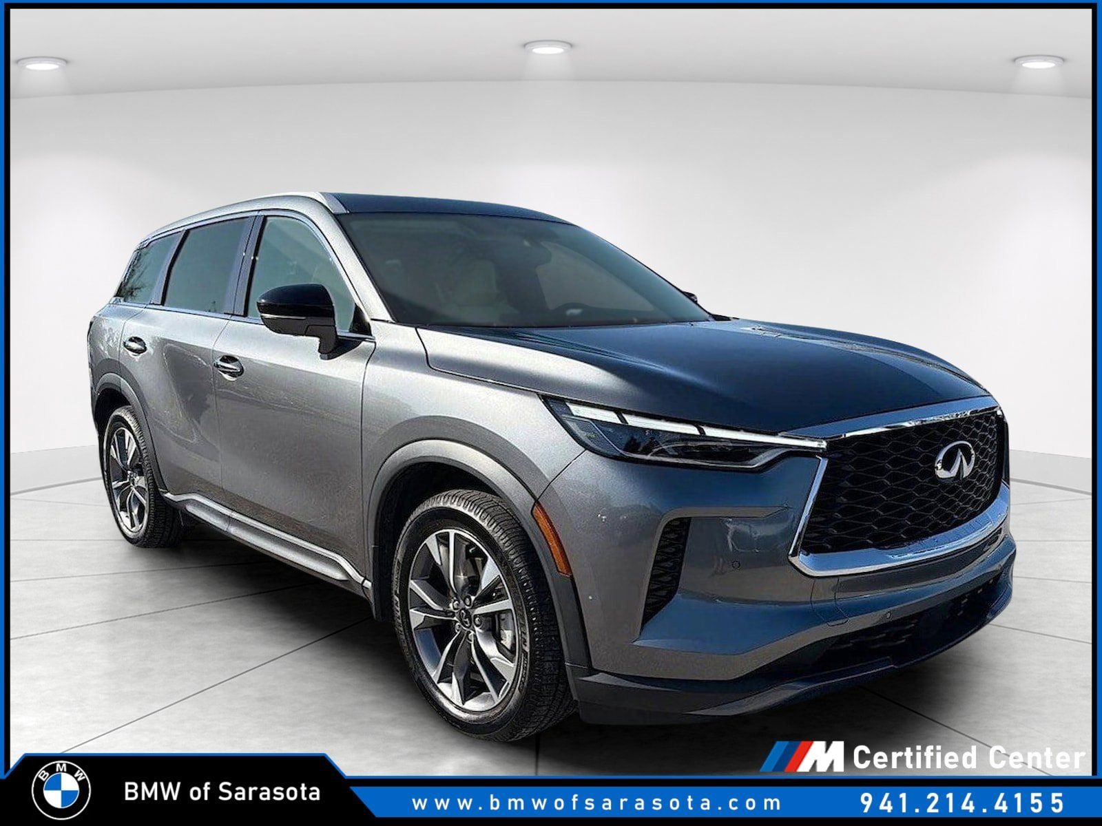 Gray 2022 INFINITI QX60 Luxe FWD SUV / Crossover Front-Wheel Drive