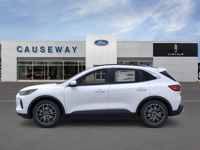New 2025 Star White Metallic Tri-coat Ford Plug-in Hybrid image 3