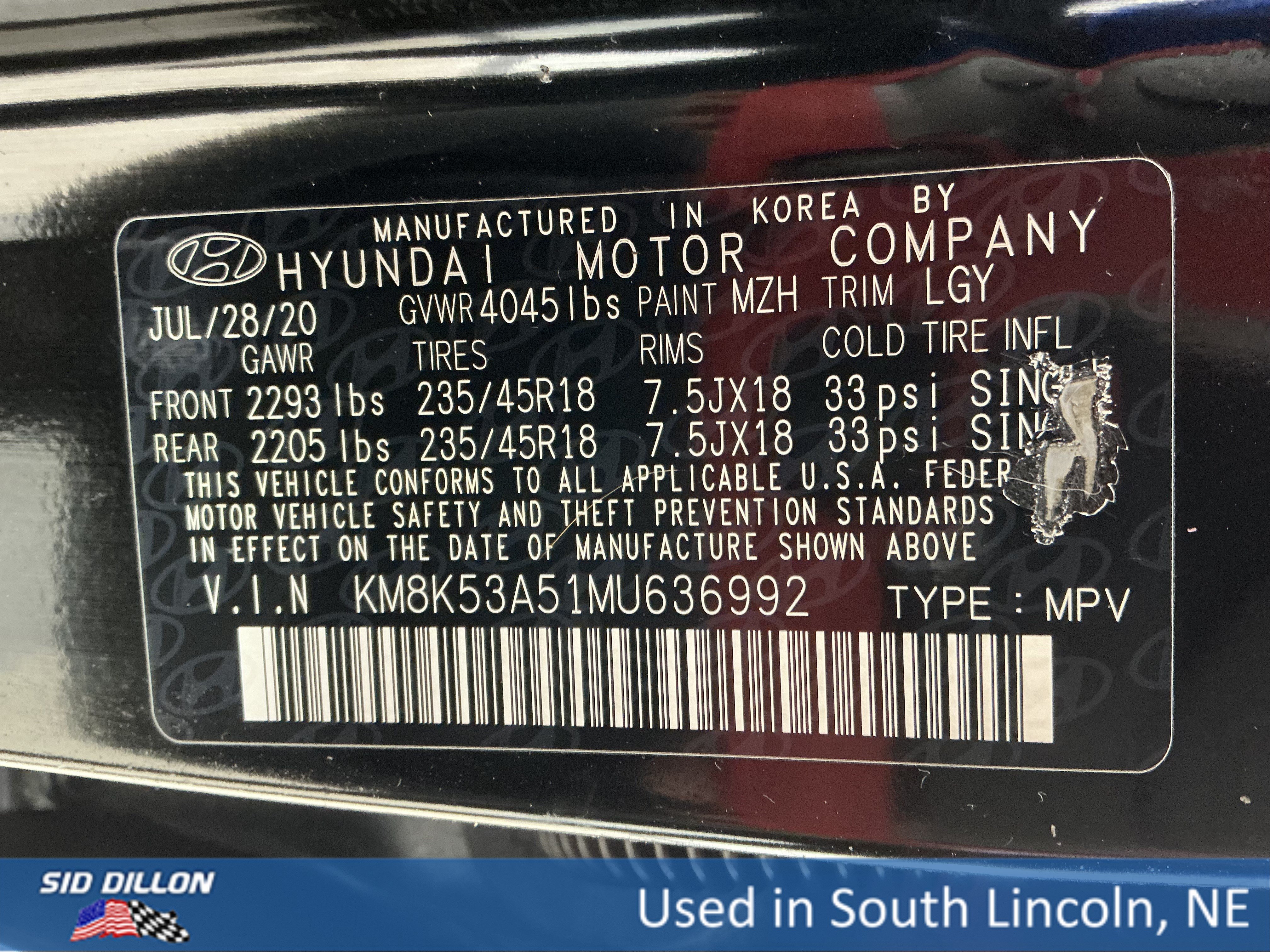 Used 2021 Ultra Black Hyundai Ultimate image 15