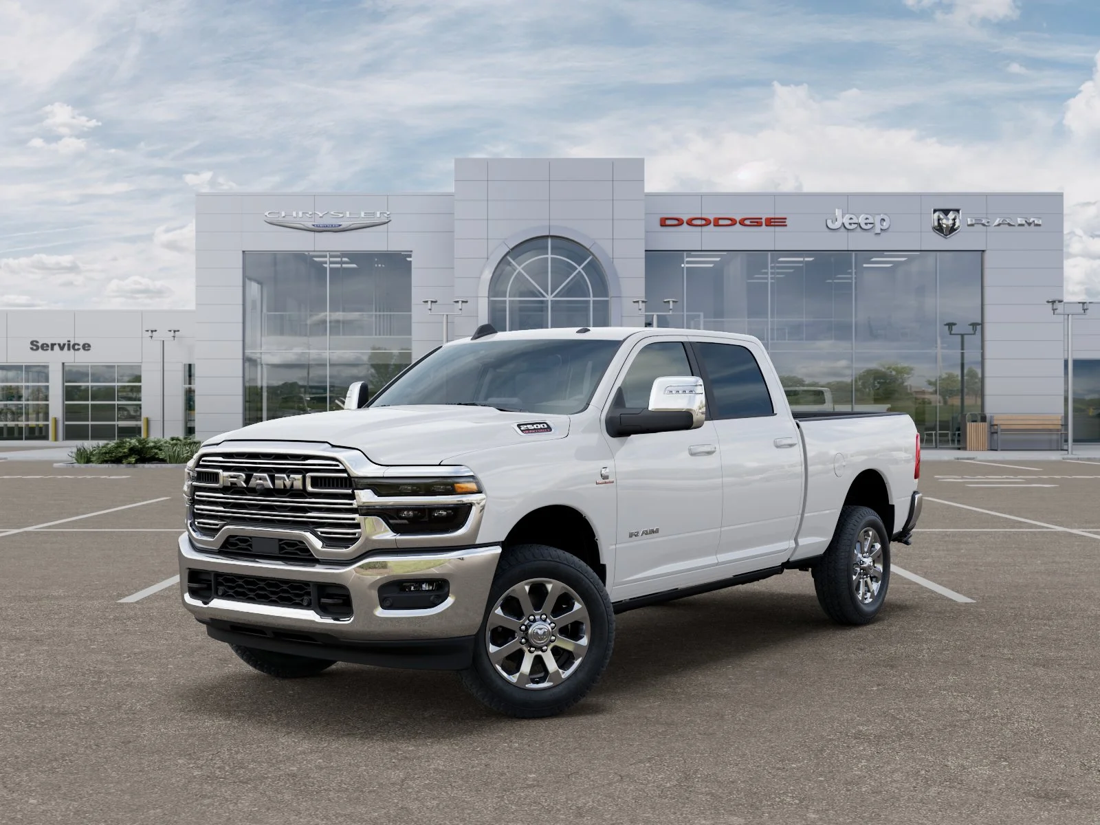 New 2026 Bright White Clear-Coat Exterior Paint RAM Laramie image 29