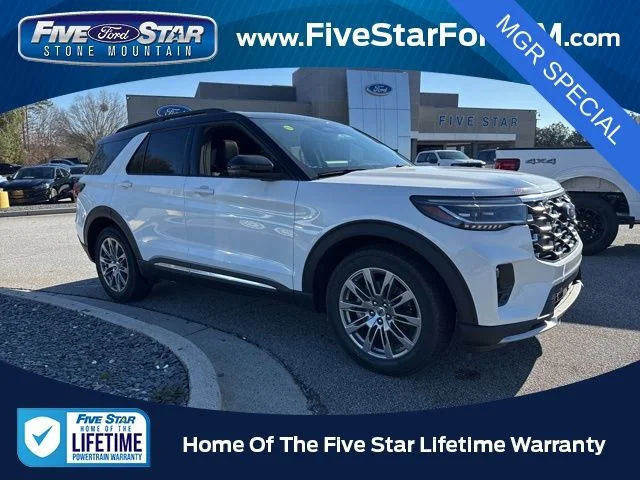 New 2026 Star White Metallic Tri-Coat Ford Platinum image 2