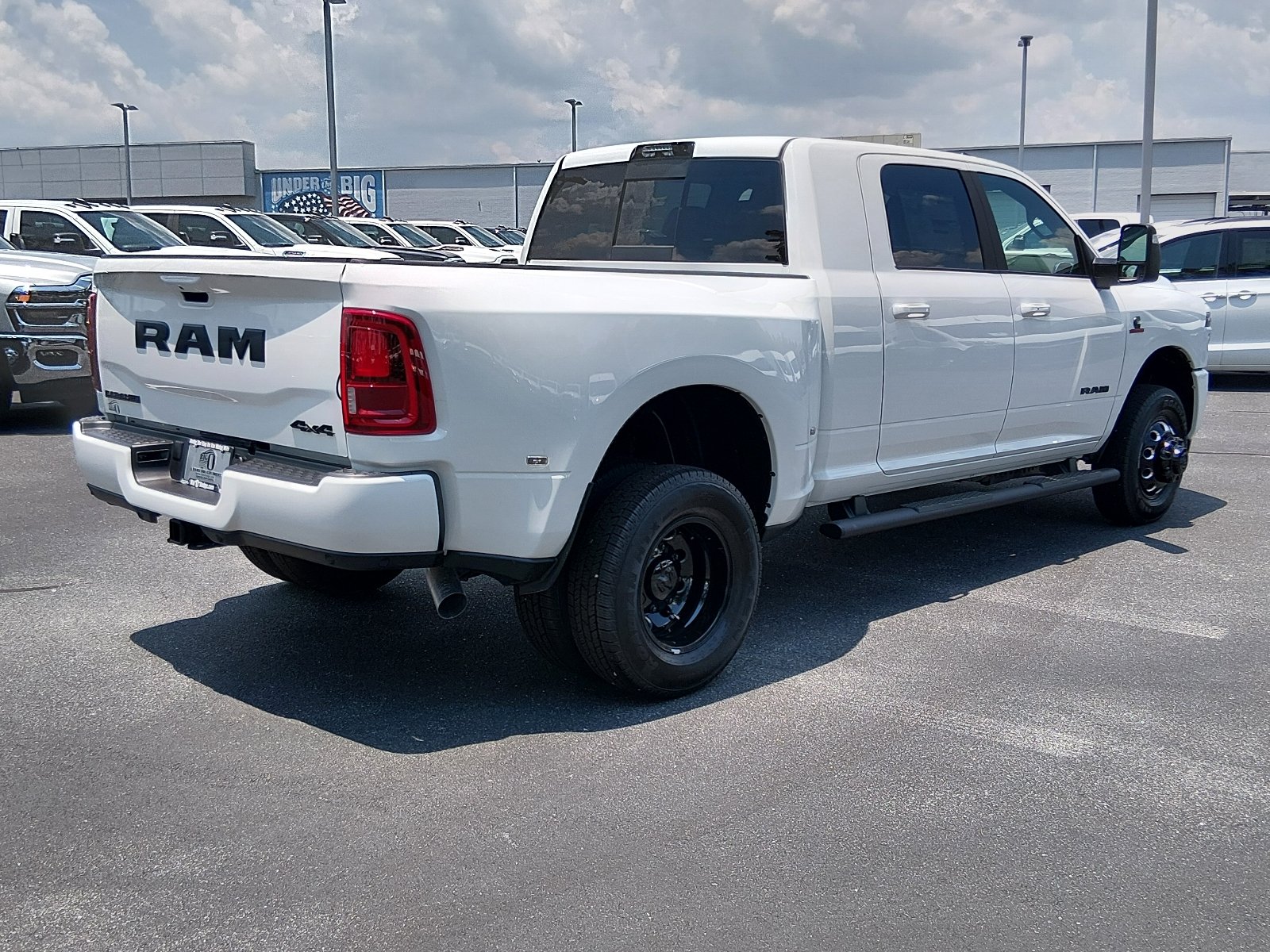 New 2026 Bright White Clear-Coat Exterior Paint RAM Laramie Mega Cab 4x4 6