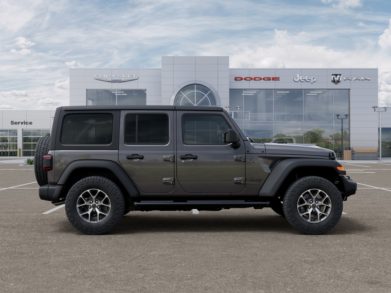 New 2025 Granite Crystal Metallic Clear-Coat Exterior Paint Jeep Sport S image 49