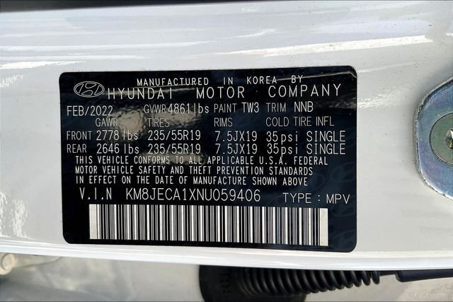 Used 2022 Gray Hyundai Limited image 21