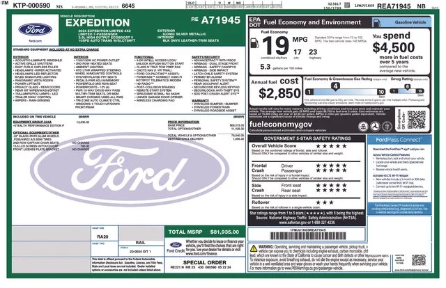 Used 2024 Silver Ford Limited image 42