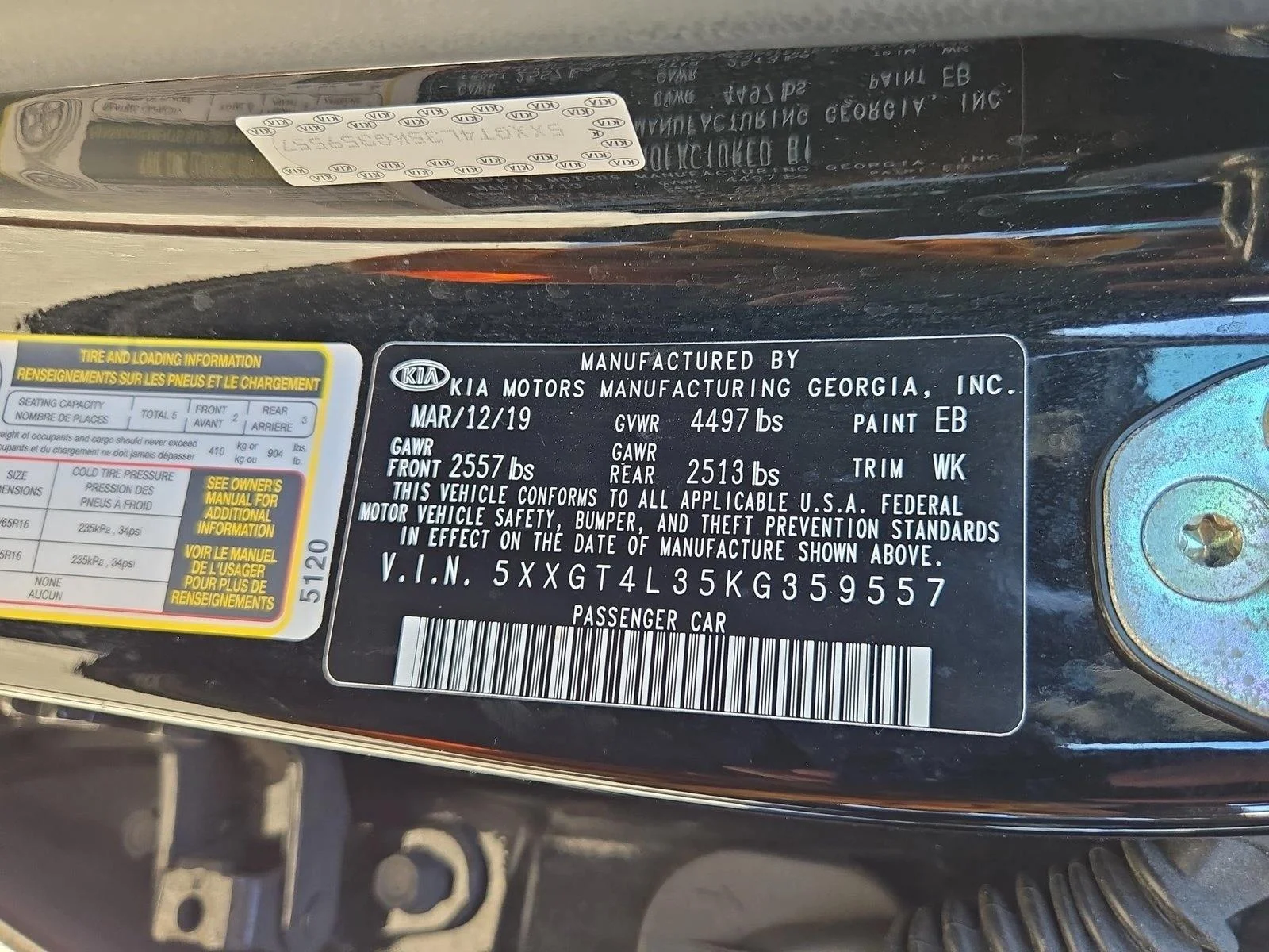Used 2019 Ebony Black Kia LX image 11