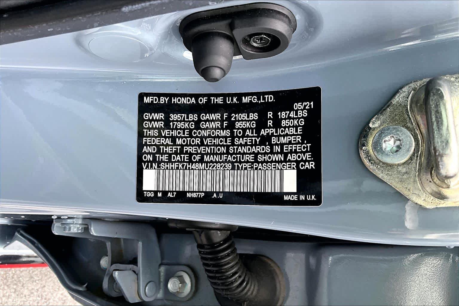 Used 2021 Sonic Gray Pearl Honda Sport image 33