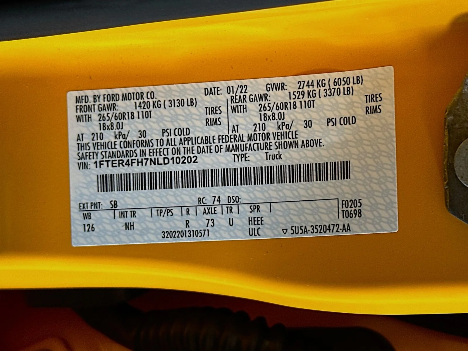 Used 2022 Orange Ford Lariat image 30