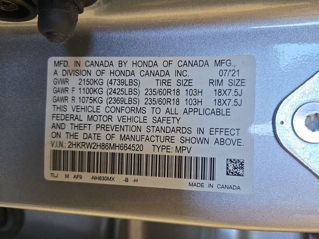 Used 2021 Lunar Silver Metallic Honda EX-L image 20