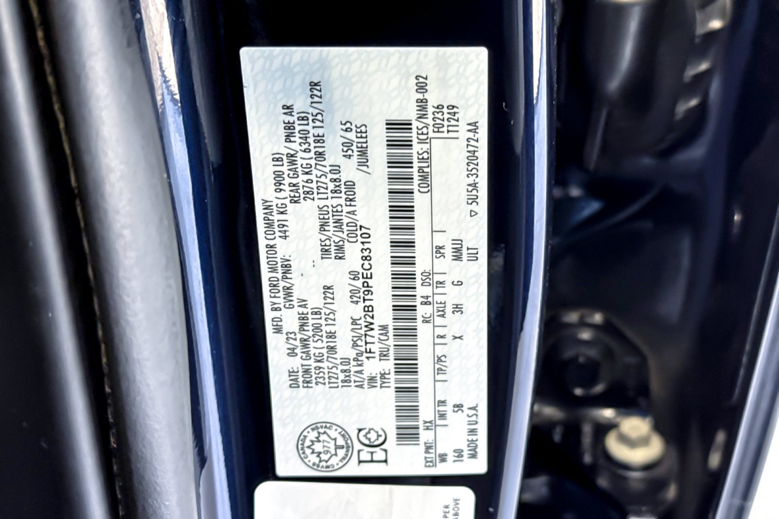 Certified Used 2023 Antimatter Blue Metallic Ford LARIAT image 29