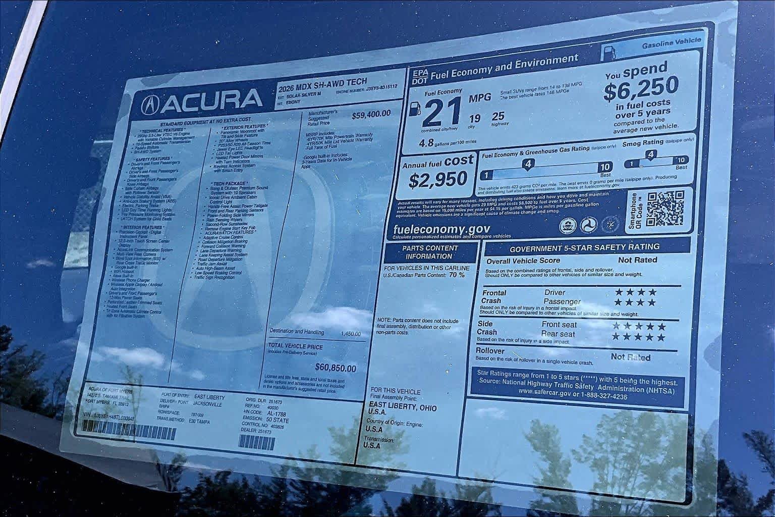 New 2026 Solar Silver Metallic Acura w/Technology Package image 22