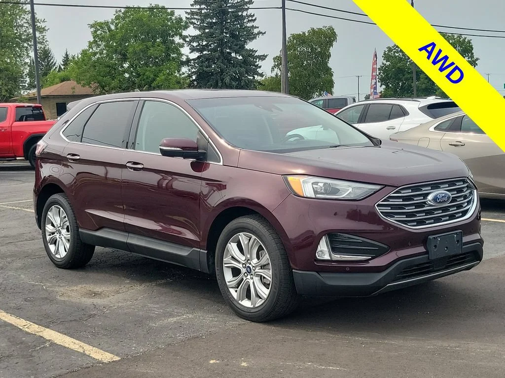 Used 2021 Ford Edge Titanium with VIN 2FMPK4K93MBA20853 for sale in Marlette, MI