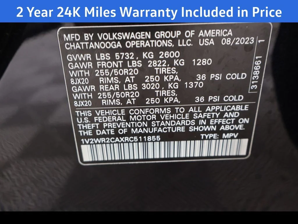 Certified Used 2024 Black Volkswagen 2.0T SE w/Technology image 31