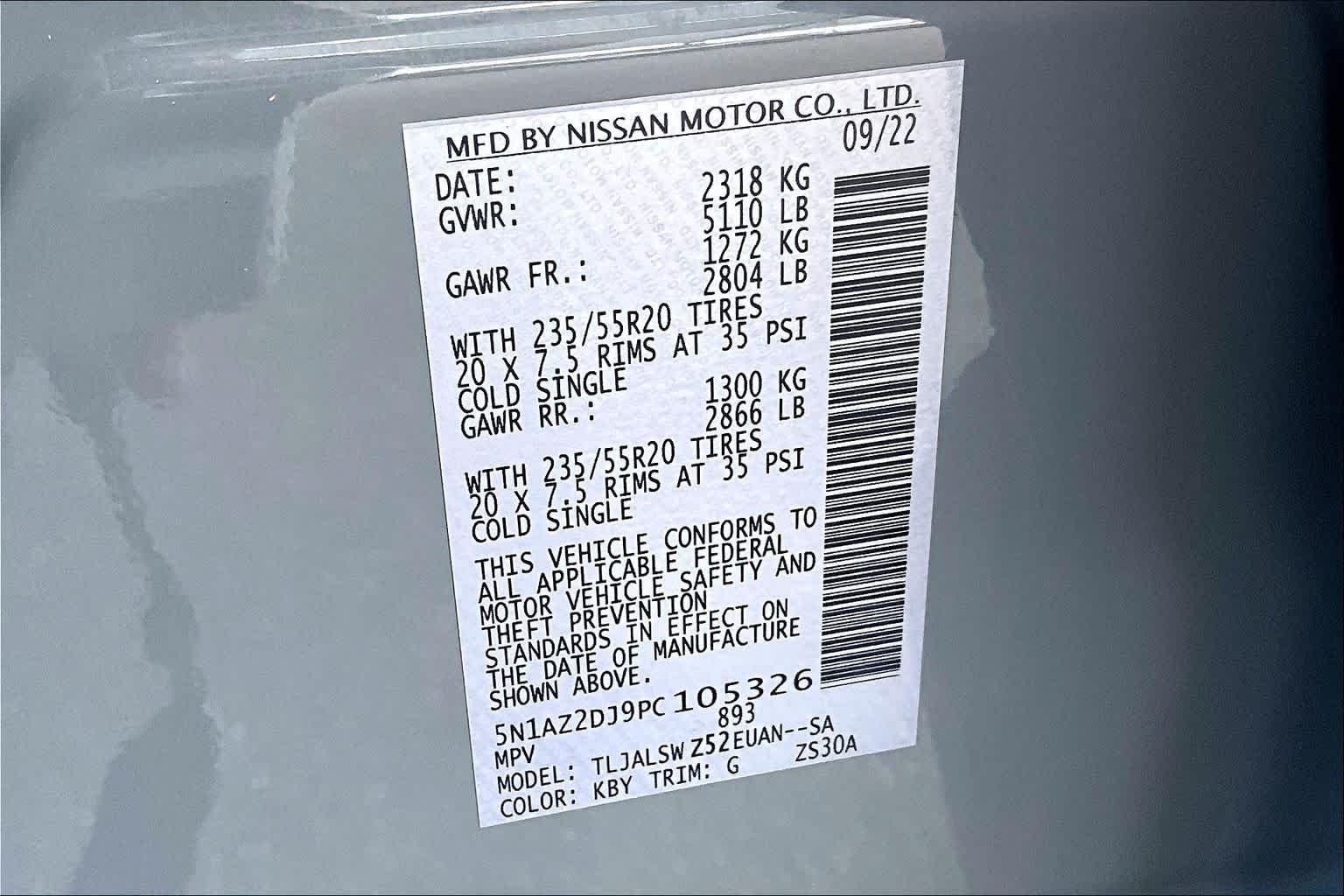 Used 2023 Boulder Gray Pearl Nissan Platinum image 34