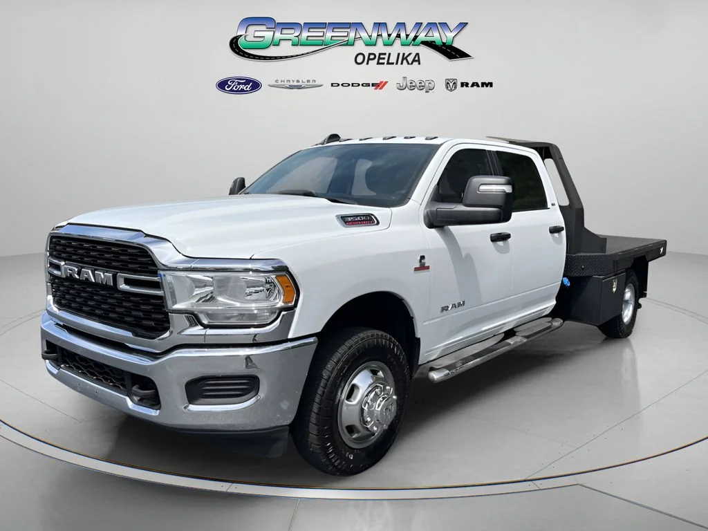 Used 2024 Bright White Clearcoat Ram SLT image 3