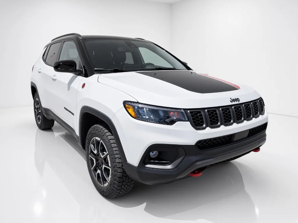 New 2026 Bright White Clear-Coat Exterior Paint Jeep Trailhawk image 1
