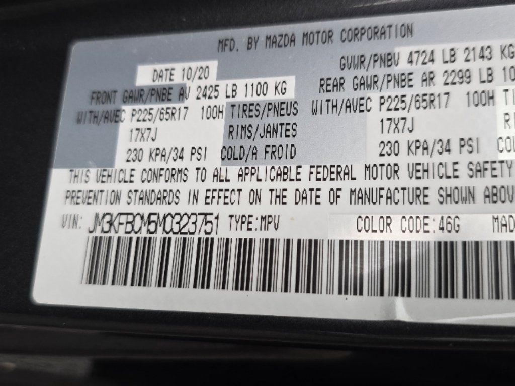 Used 2021 Machine Gray Metallic Mazda Touring image 36