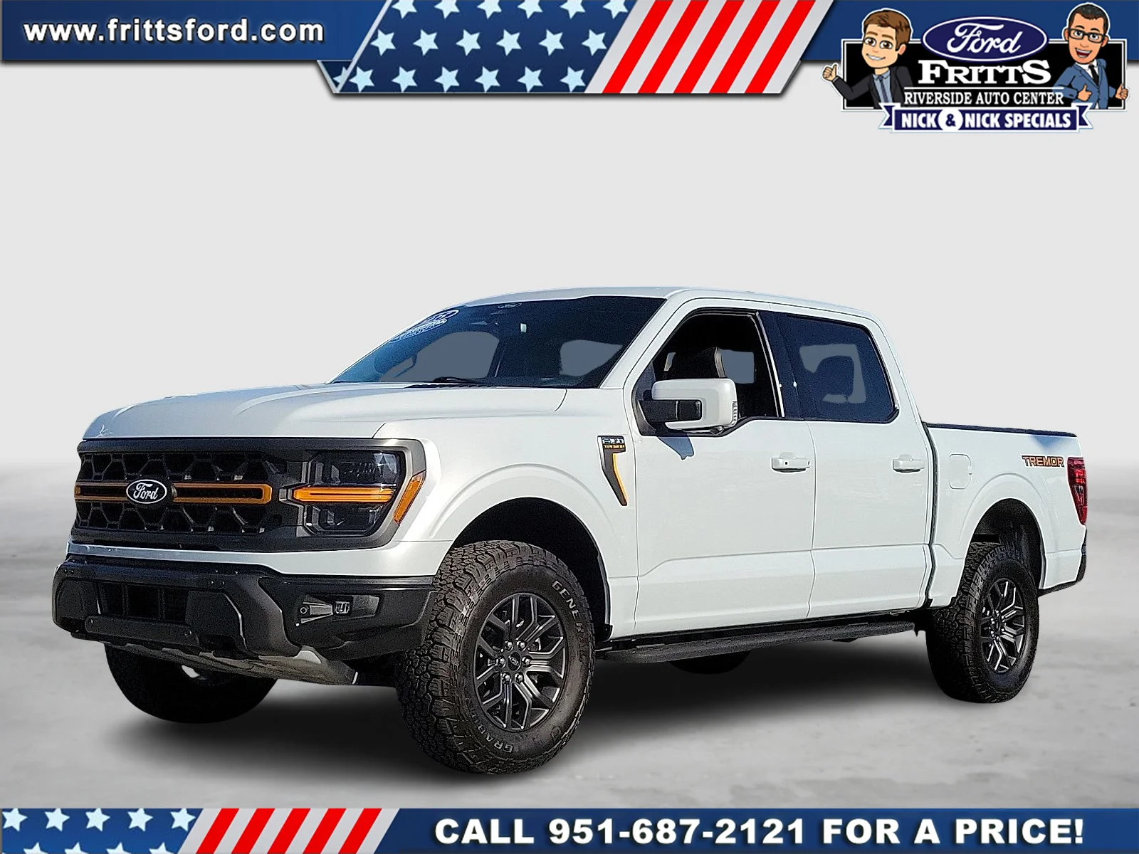 Certified Used 2025 White Metallic Ford Tremor image 1