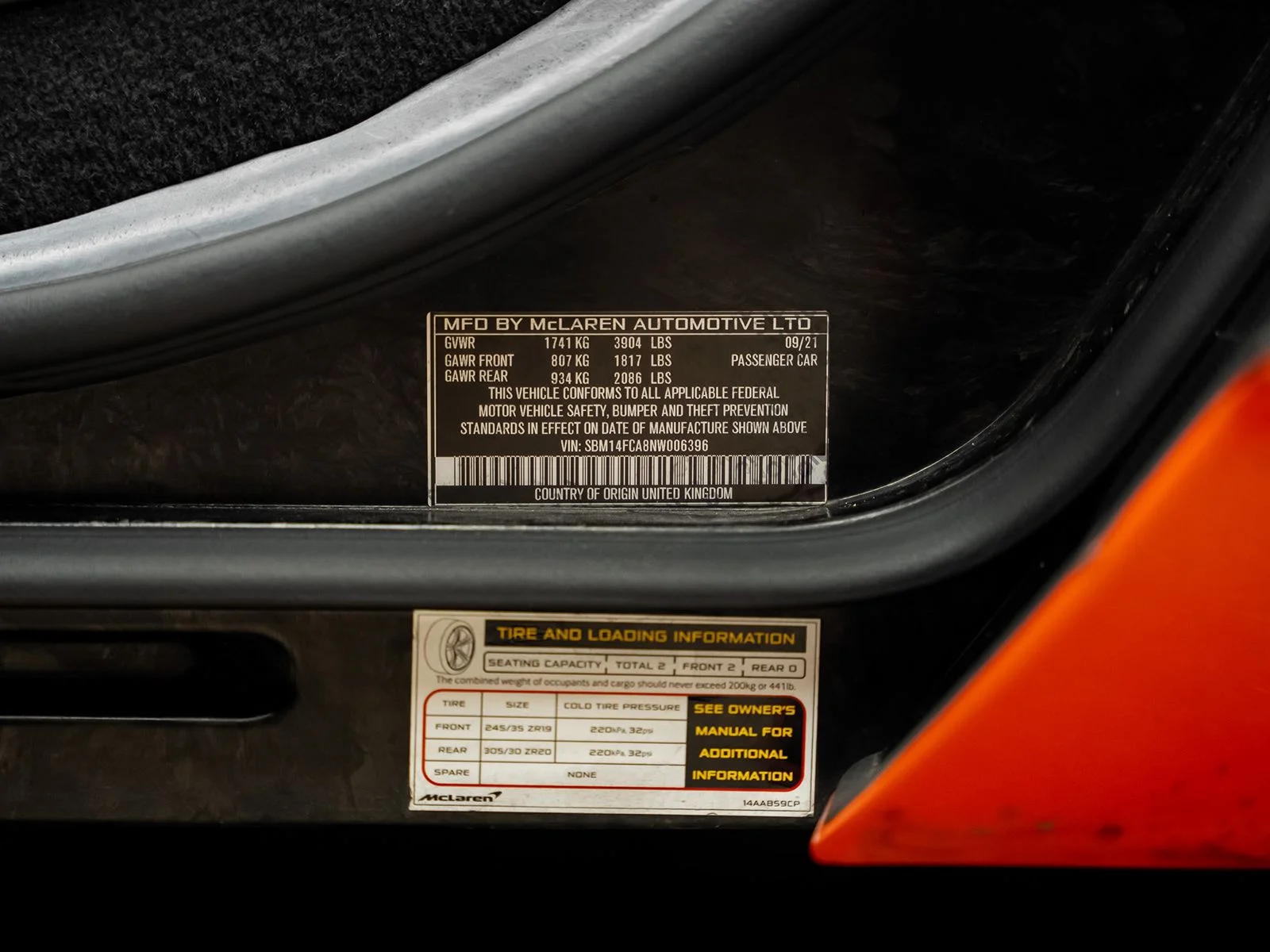 Used 2022 Orange McLaren Performance image 69
