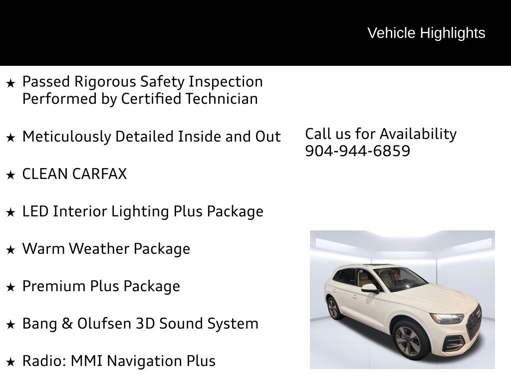 Certified Used 2025 White Audi 40 Premium Plus image 12