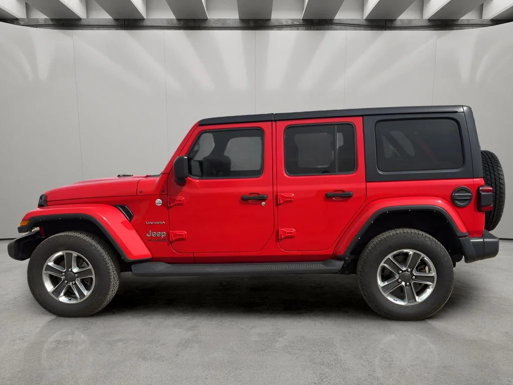 Used 2021 Firecracker Red Clearcoat Jeep Unlimited Sahara image 2