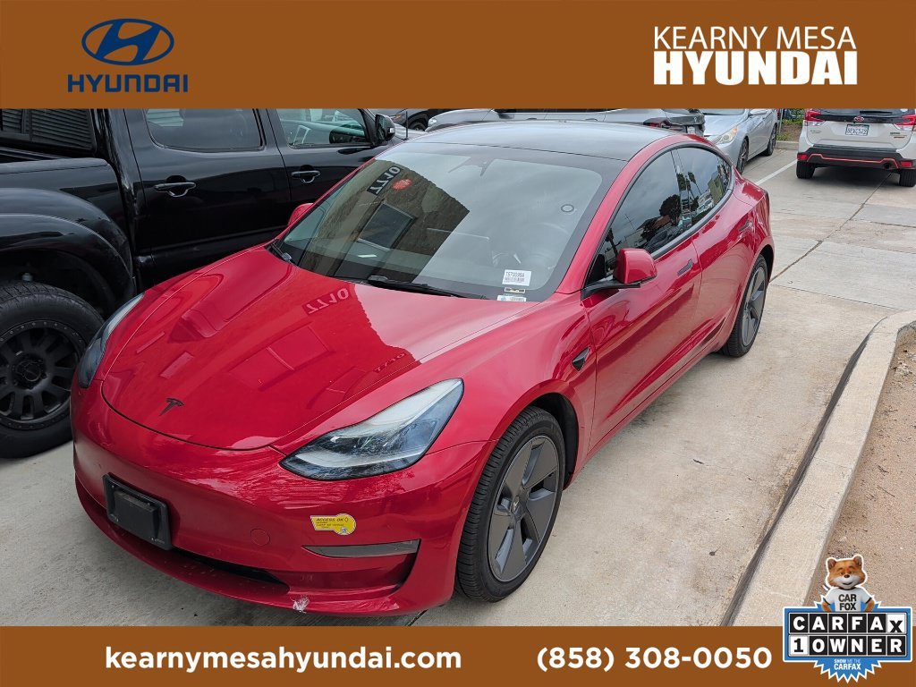Used 2022 Red Multi-Coat Tesla Long Range image 1