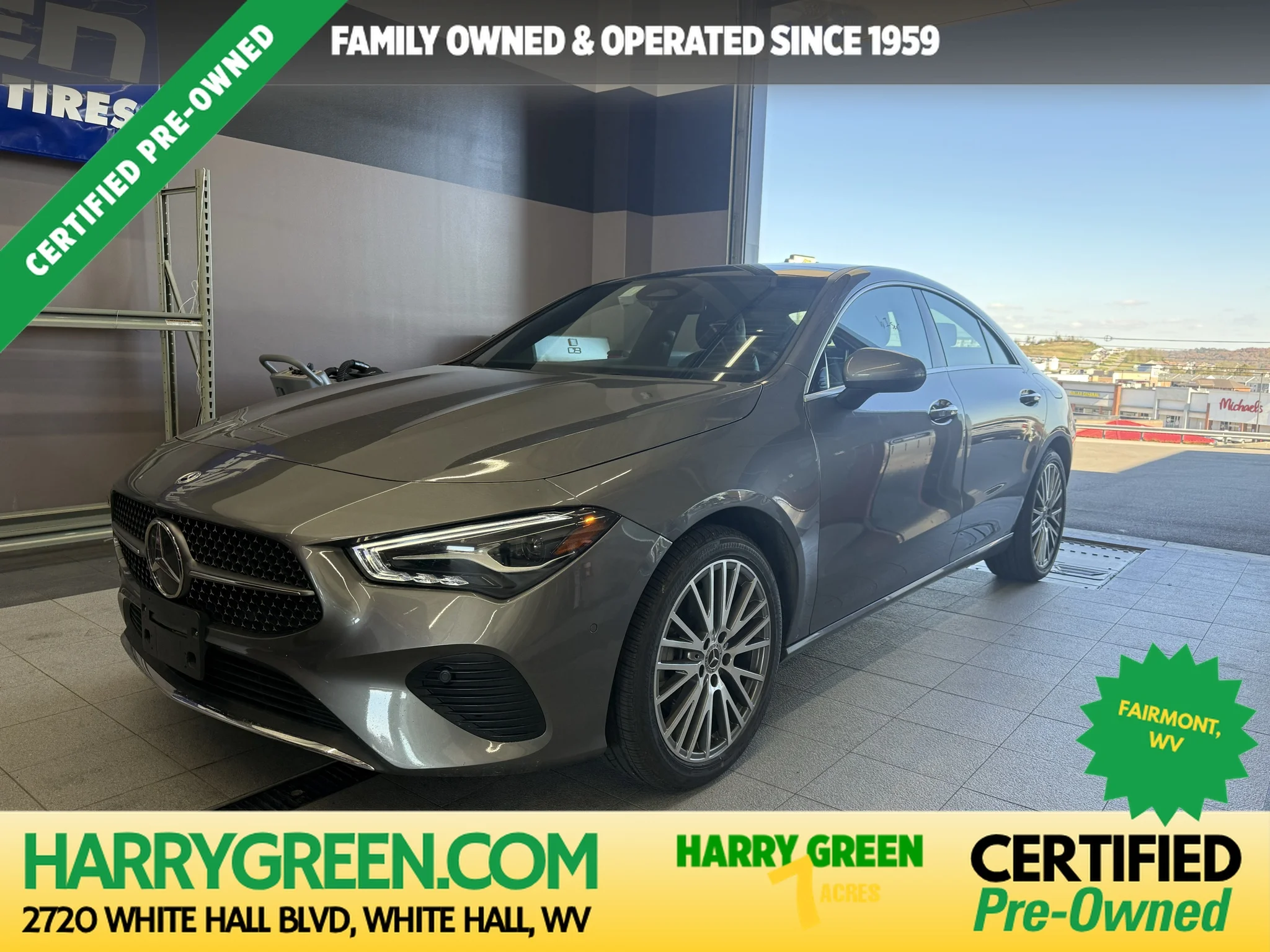 Certified Used 2025 Mountain Grey Metallic Mercedes-Benz CLA 250 image 1