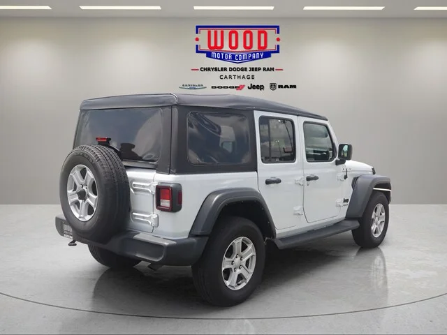Used 2022 Bright White Clearcoat Jeep Unlimited Sport S image 3
