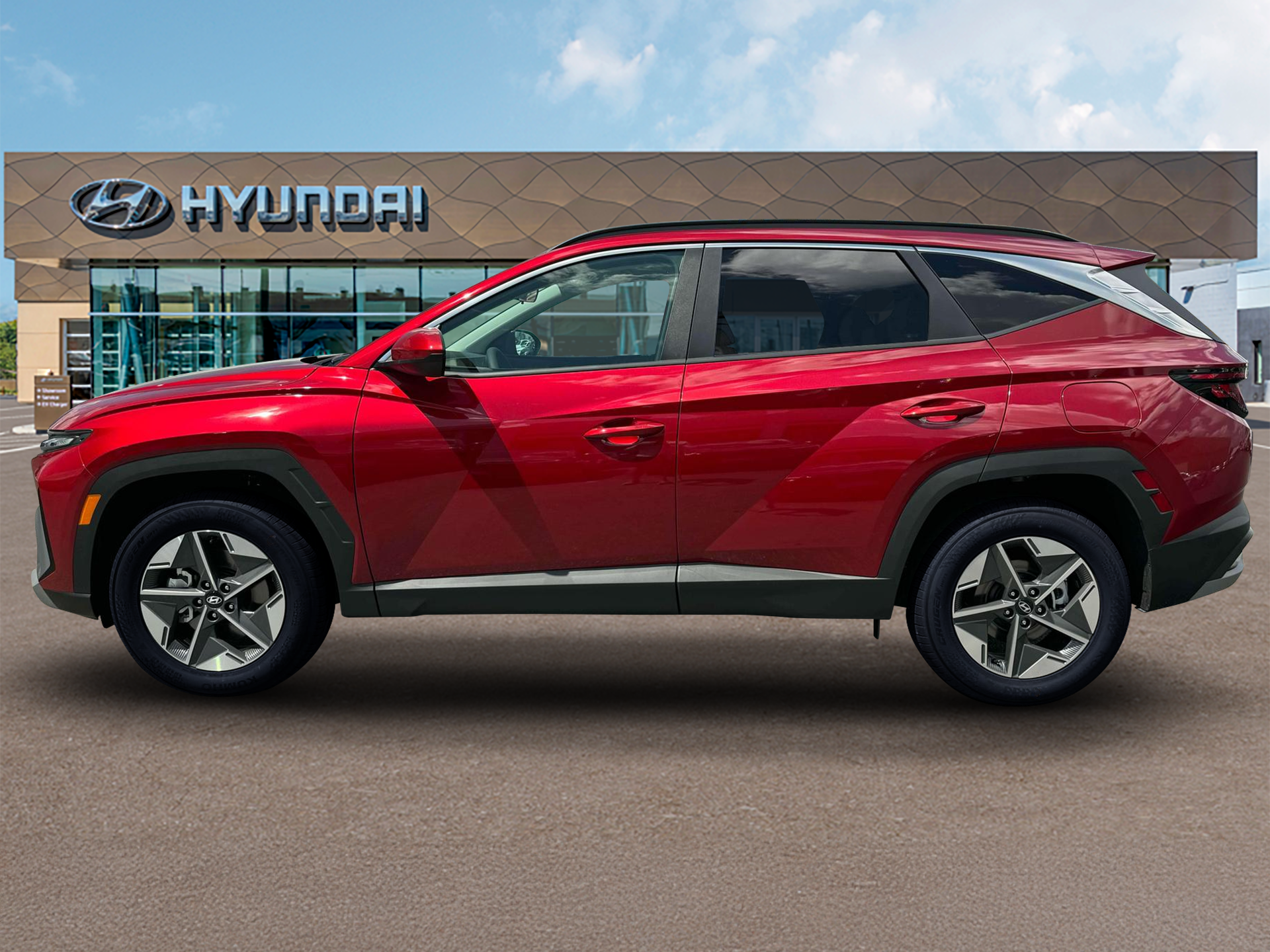 New 2025 Red Hyundai SEL AWD image 3