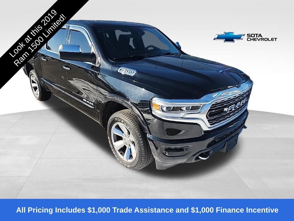 Used 2019 RAM Ram 1500 Limited with VIN 1C6SRFHT7KN812280 for sale in Northfield, Minnesota