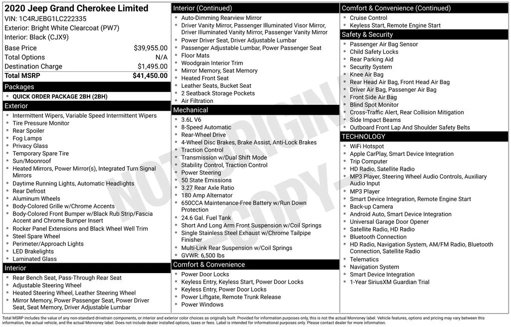 Used 2020 White Jeep Limited image 6