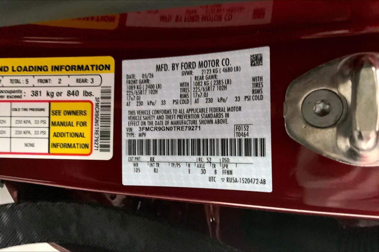 New 2026 Ruby Red Metallic Tinted Clearcoat Ford Heritage image 20
