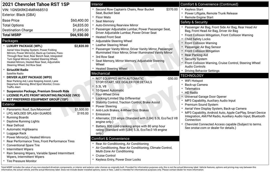 Used 2021 BLACK Chevrolet RST image 6