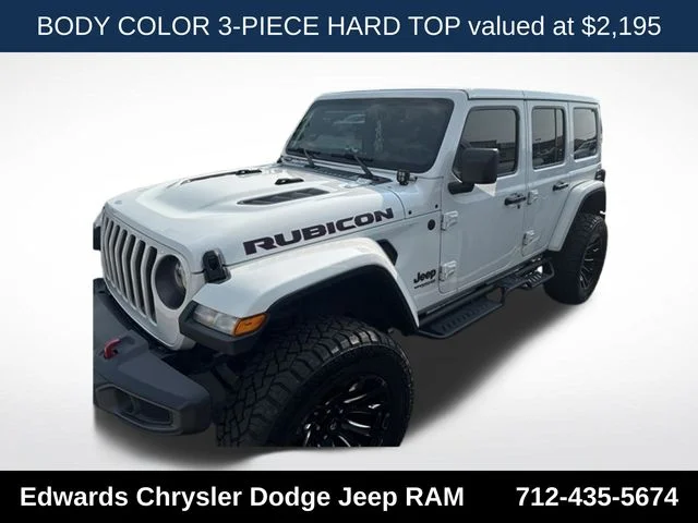 Certified Used 2018 White Jeep Unlimited Rubicon image 1