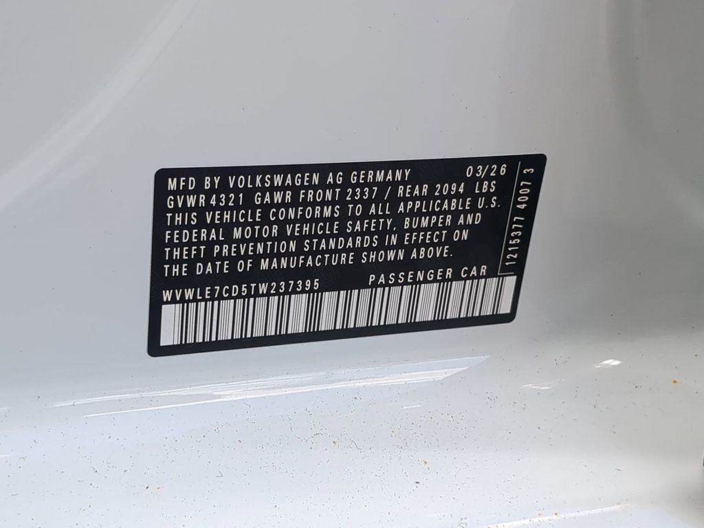 New 2026 White/off-white Volkswagen 2.0T S image 33