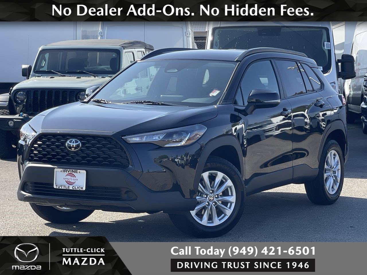 Used 2025 JET BLACK Toyota LE image 1