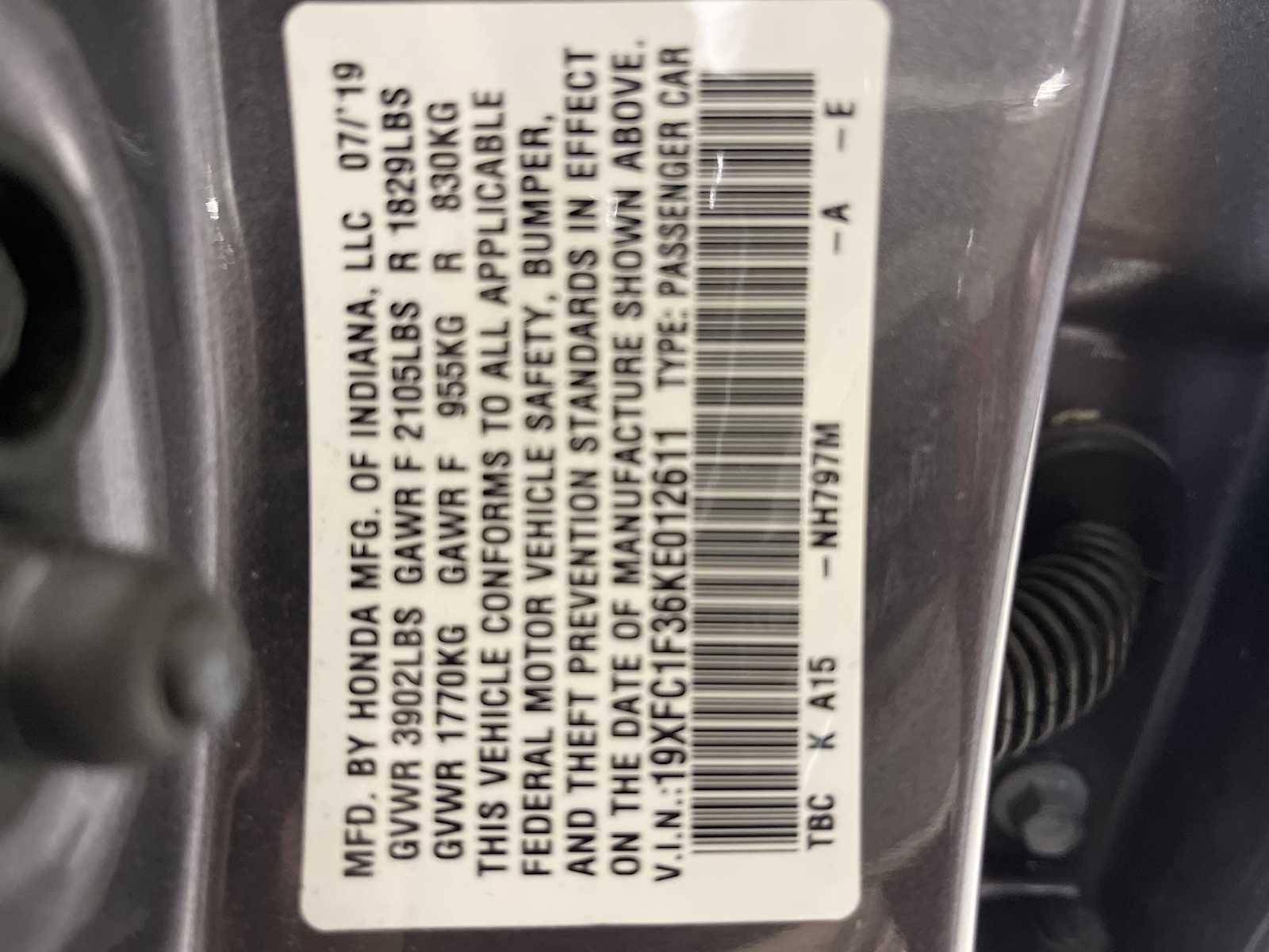 Used 2019 Modern Steel Metallic Honda EX image 21