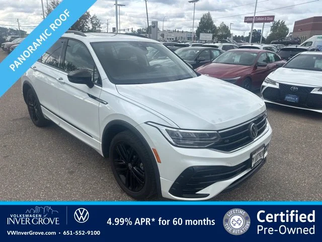 Certified Used 2022 White Volkswagen 2.0T SE R-Line Black image 1