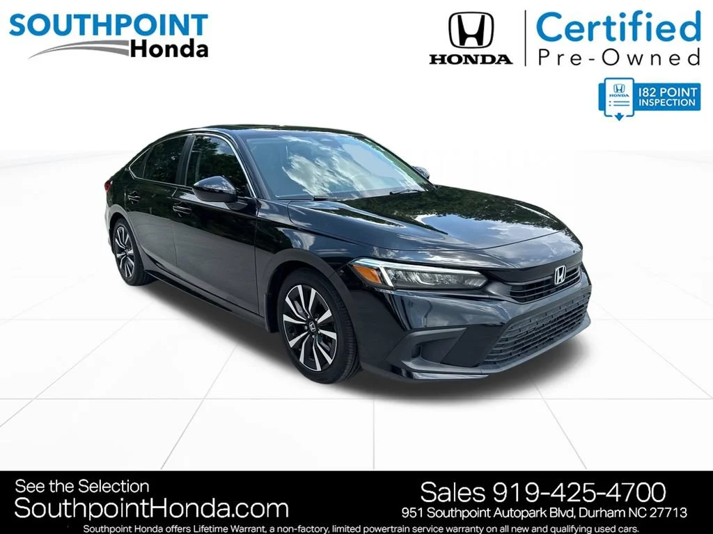 Certified Used 2024 Crystal Black Pearl Honda 1.5T 4D EX image 37
