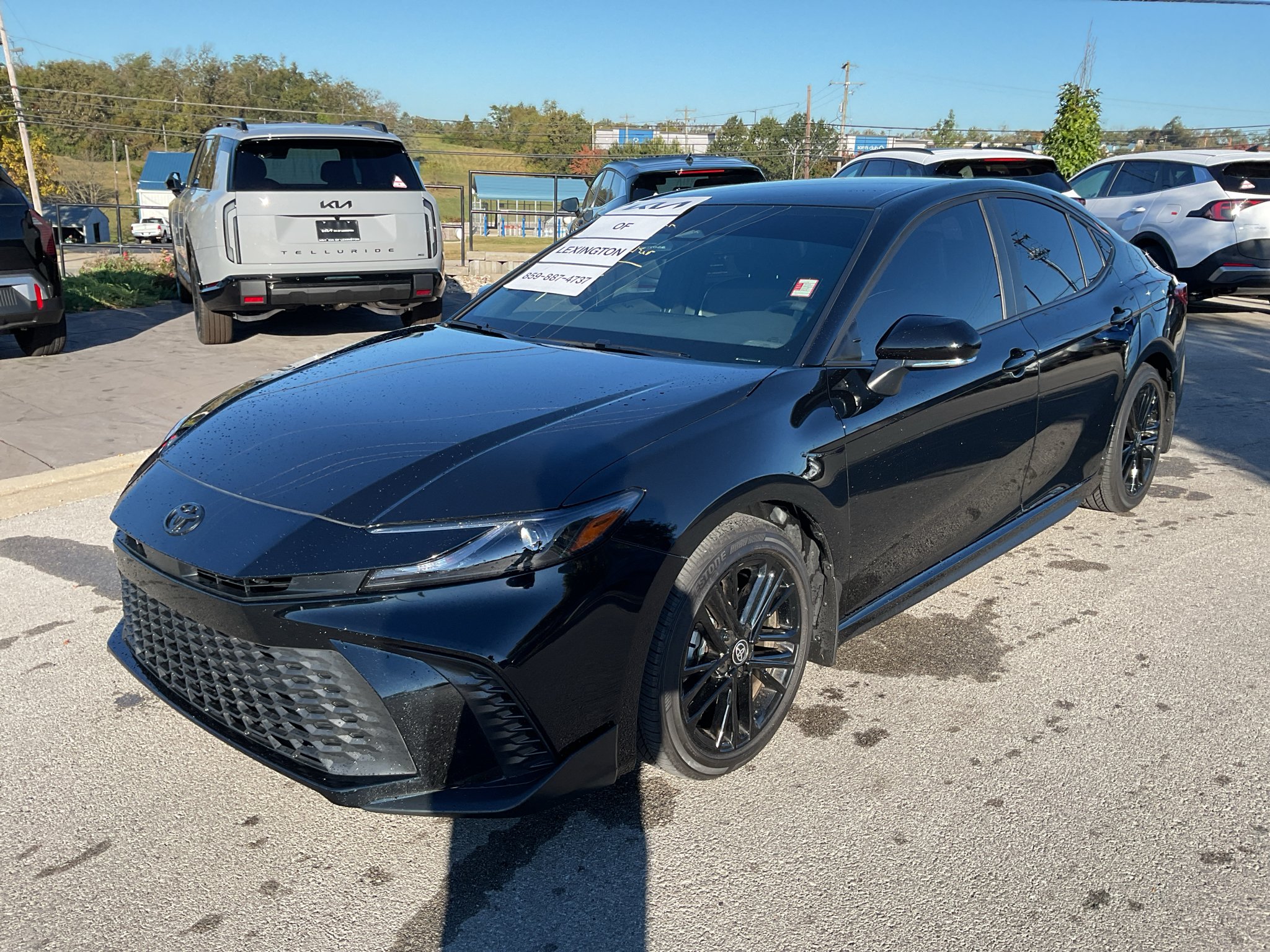 Used 2025 Midnight Black Metallic Toyota SE image 4
