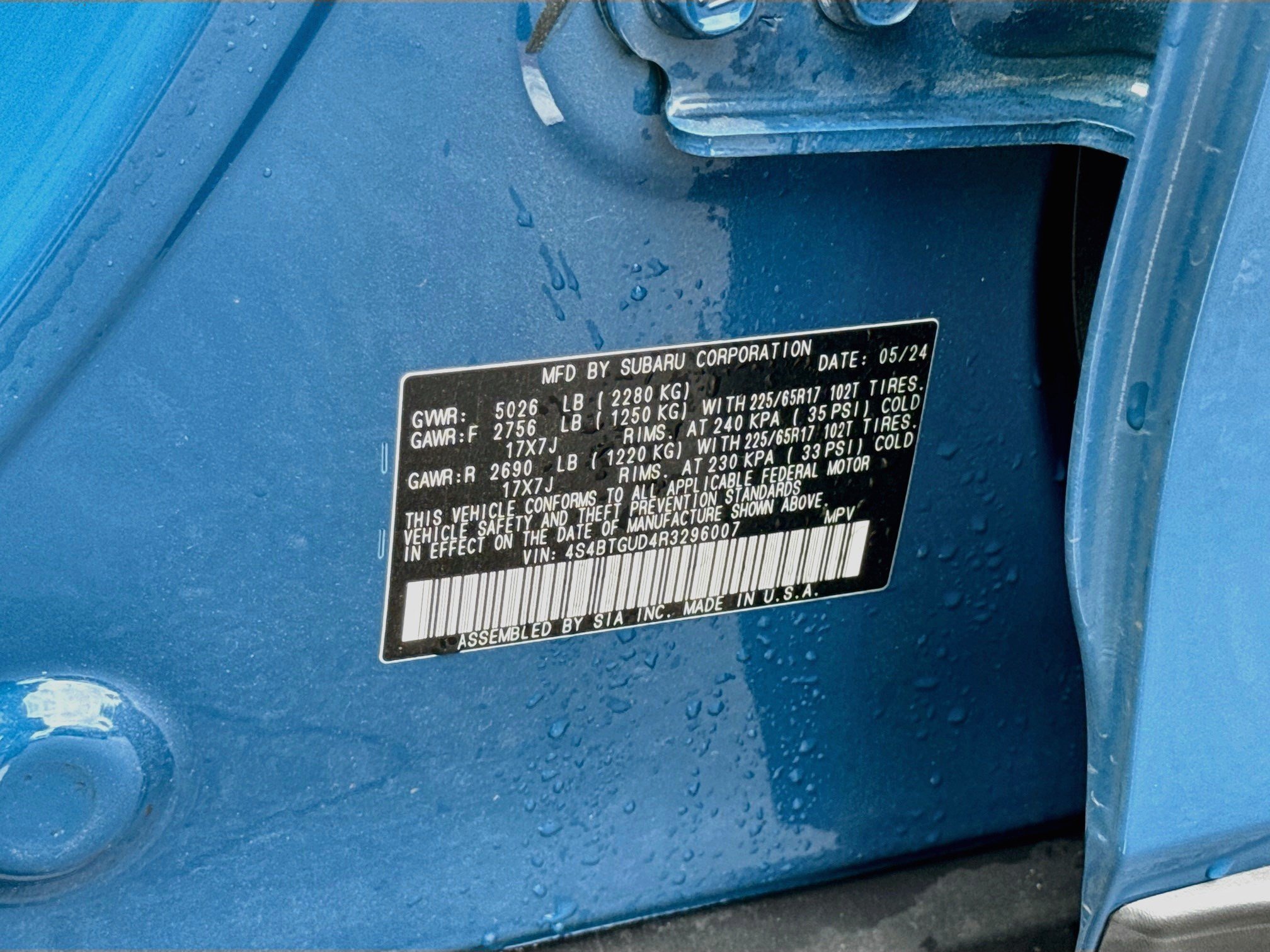 Used 2024 Geyser Blue Subaru Wilderness image 33