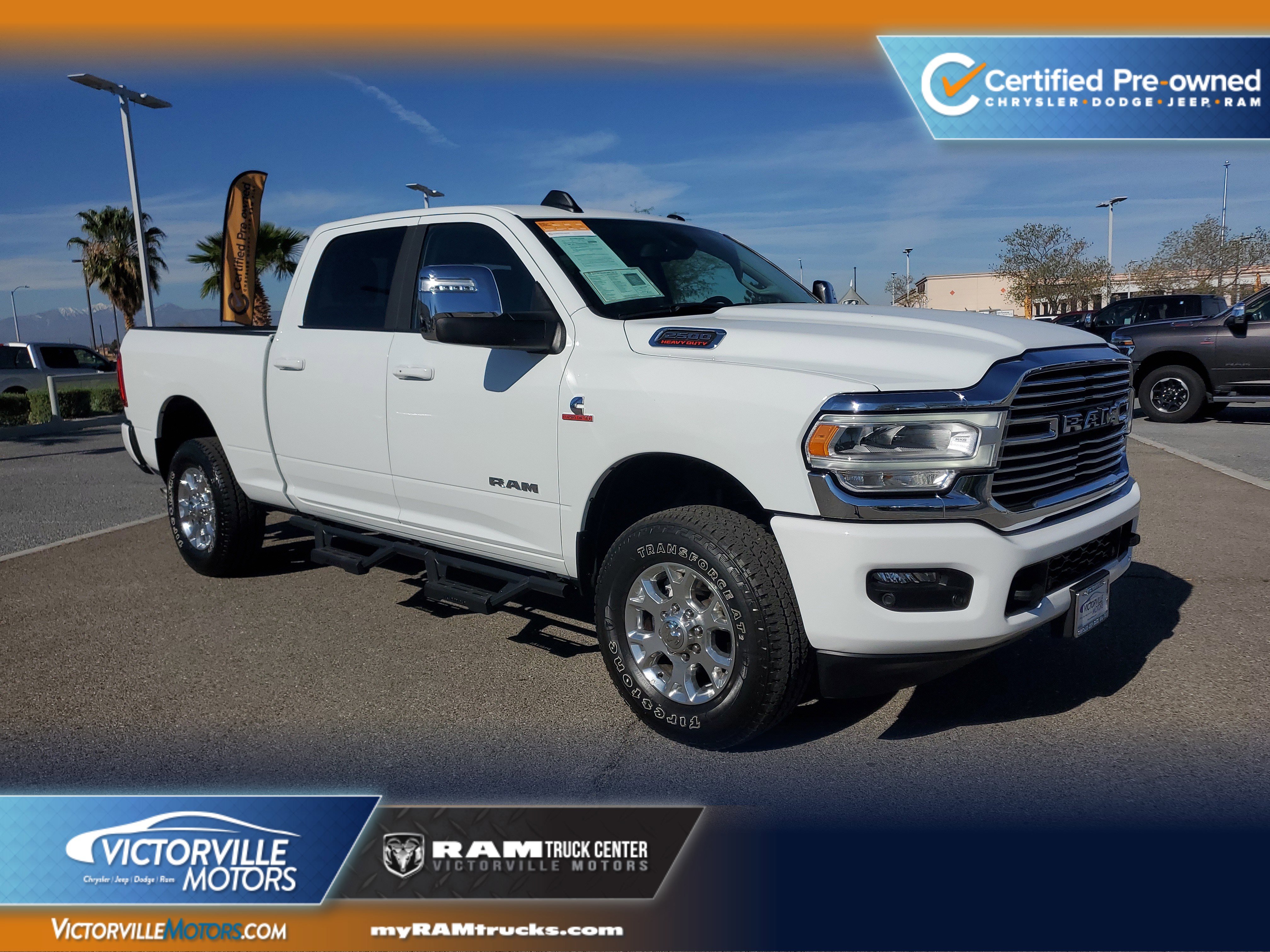 White 2024 RAM 2500 Laramie Crew Cab 4WD Pickup Truck Four-Wheel Drive 6-Speed Automatic