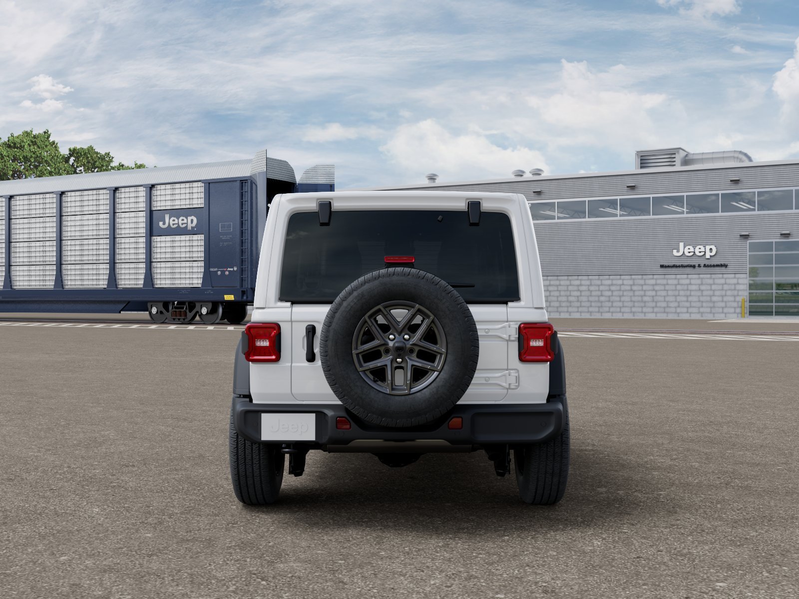 New 2026 Bright White Clear-Coat Exterior Paint Jeep Sport S image 7