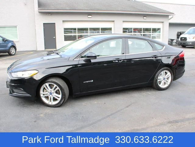 Used 2018 Ford Fusion Hybrid S with VIN 3FA6P0UU1JR279131 for sale in Tallmadge, OH
