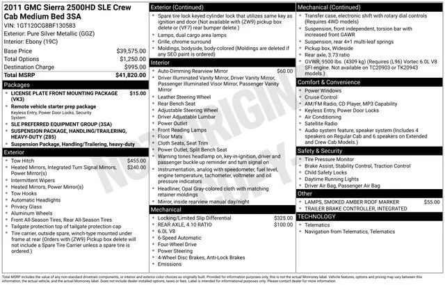 2011 GMC Sierra 4WD Crew Cab 6.5ft SLE's photo